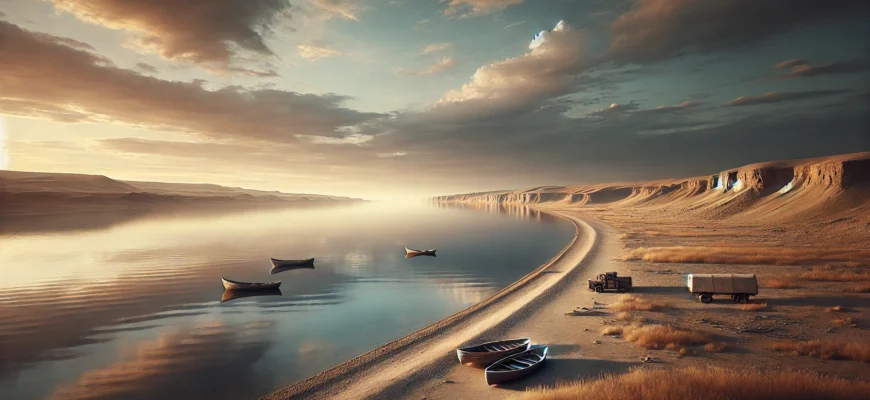 Aral Sea Shore in Karakalpakstan, Uzbekistan