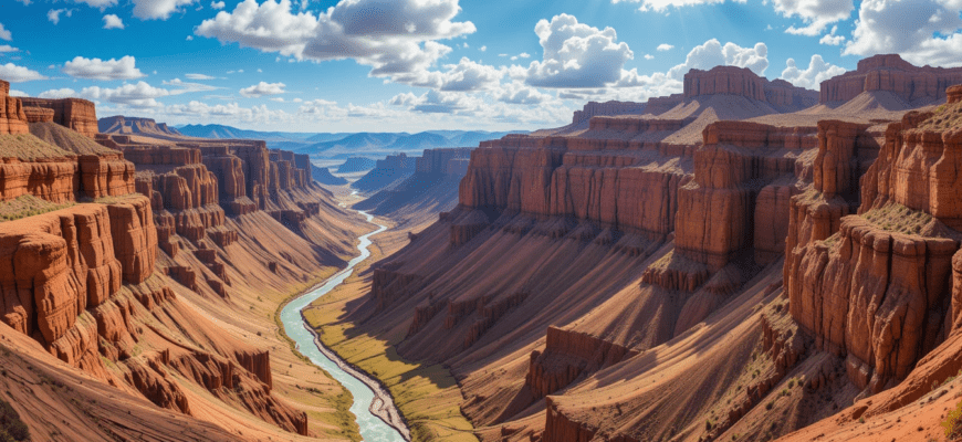 A breathtaking view of the Charyn Canyon in Kazakhstan