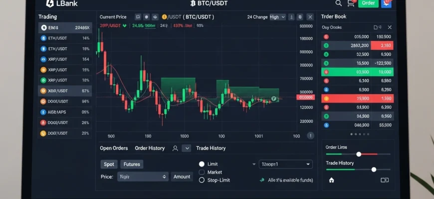 LBank cryptocurrency exchange interface