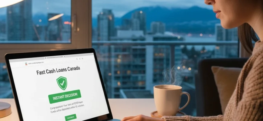 Quick and secure online payday loan application process on laptop