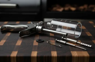 Butcher BBQ Gourmet Pistol Grip Meat Injector with stainless steel needles