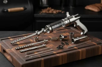 Quick-clean leak-proof stainless steel meat injector for juicy chicken and turkey