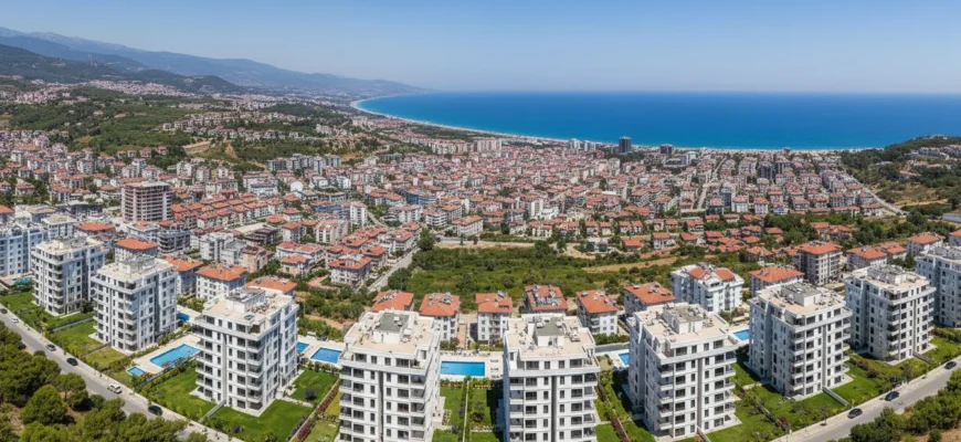 Immobilien in Alanya kaufen: Küstenstadt mit Stadtteilen Oba und Mahmutlar, Wohnanlagen und Meerblick